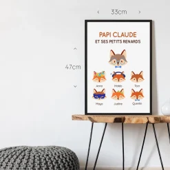 Affiche personnalisée - Papi Renard et sa meute|Cadeaux.com Sale