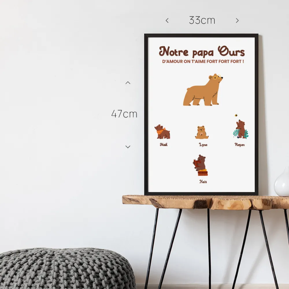 Affiche personnalisée - Tribu Ours|Cadeaux.com Discount