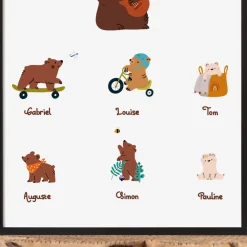Affiche personnalisée - Tribu Ours|Cadeaux.com Discount