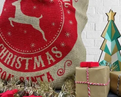 Baluchon de Noël XXL en toile de jute|Cadeaux.com Best