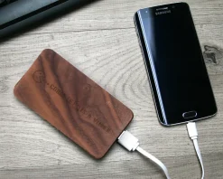 Batterie Externe en bois personnalisable grand format 4000 mAh - Gamer|Cadeaux.com Hot