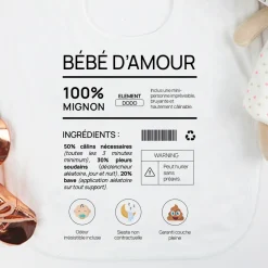 Bavoir bébé personnalisé - Composition d'un bébé|Cadeaux.com