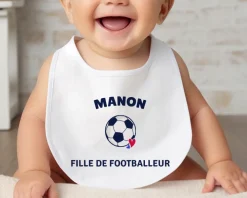 Bavoir bébé personnalisé - Football|Cadeaux.com Hot
