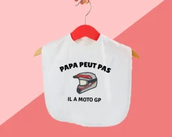 Bavoir bébé personnalisé - Moto|Cadeaux.com Best