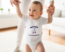 Body bébé personnalisable - Rugby|Cadeaux.com