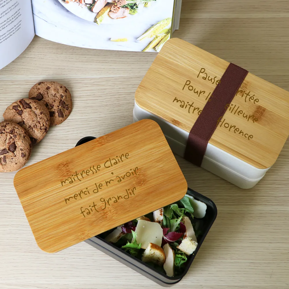 Boite à bento personnalisée - Mots d'enfants pour maitresse|Cadeaux.com Best