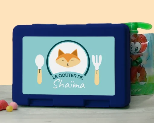 Boîte à goûter Personnalisable - Petit Renard|Cadeaux.com Outlet