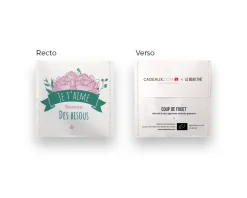 Boîte de 10 sachets de thé bio personnalisables - Maman Fleurie|Cadeaux.com New