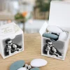 Boîtes à dragées personnalisées avec dragées chocolat et amandes - Mariage élégant|Cadeaux.com Hot