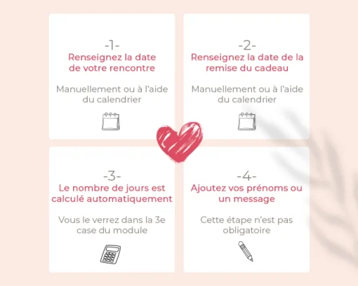 Bougie personnalisable parfumée - Aujourd'hui je t'aime depuis X jours|Cadeaux.com Outlet