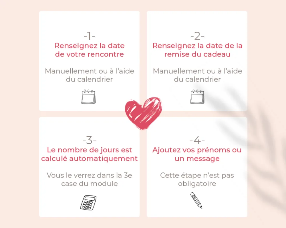 Bougie personnalisable parfumée - Aujourd'hui je t'aime depuis X jours|Cadeaux.com Outlet