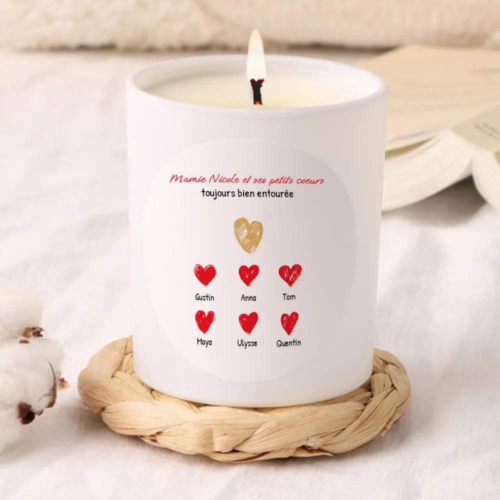 Bougie personnalisée - Mamie et ses petits coeurs|Cadeaux.com Sale