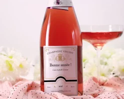 Bouteille de champagne rosé personnalisée - Nom et message|Cadeaux.com Clearance