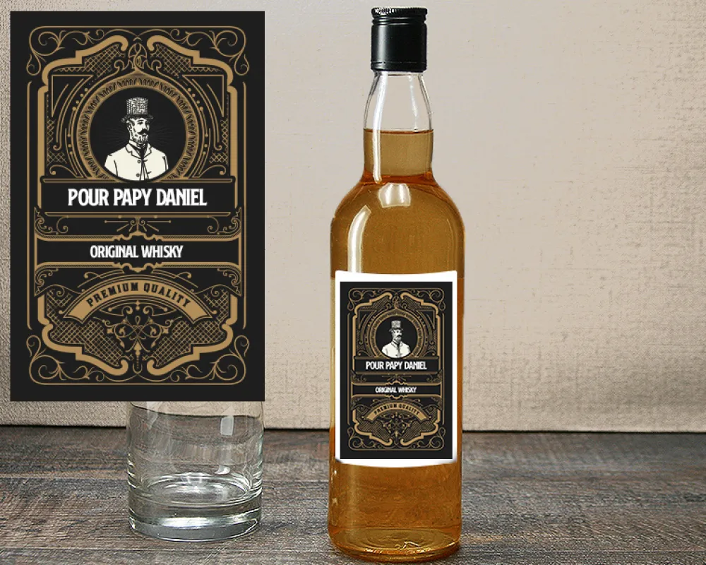Bouteille de whisky personnalisée message - Rétro|Cadeaux.com Best
