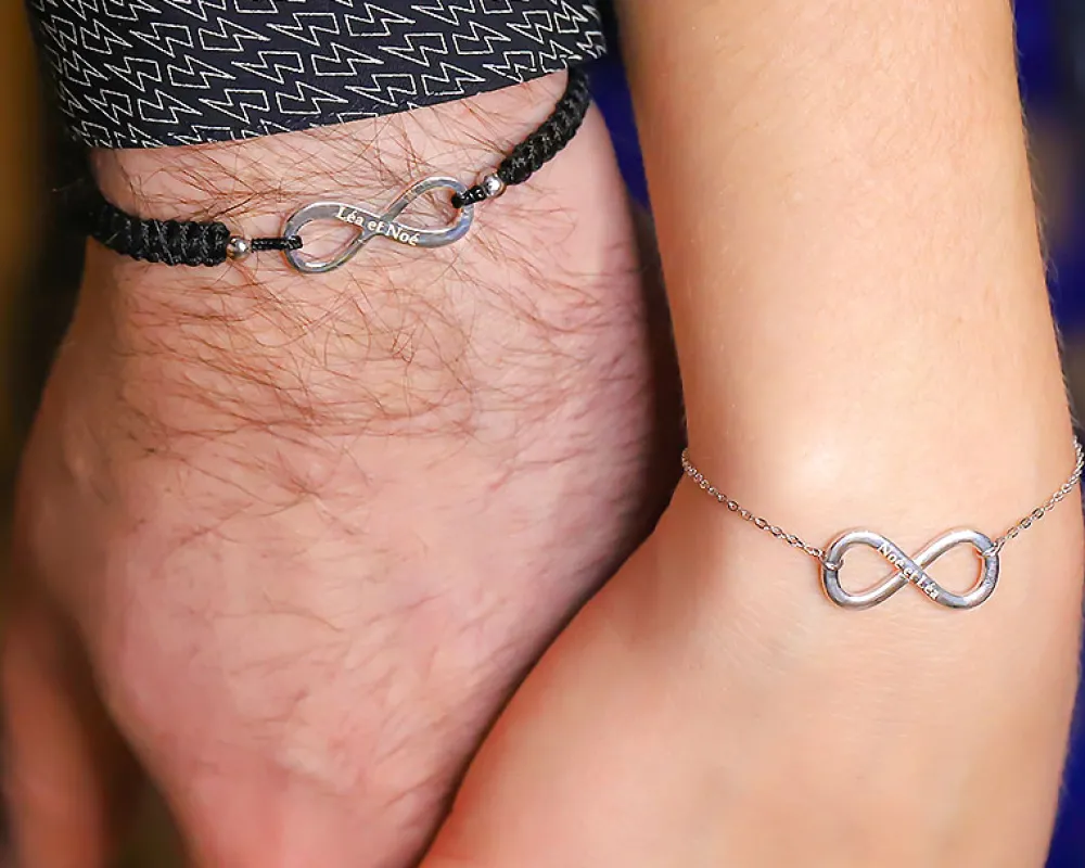Bracelet infini personnalisé pour Homme - Prénom|Cadeaux.com Hot