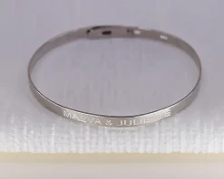 Bracelet Jonc gravé en Argent véritable|Cadeaux.com Outlet