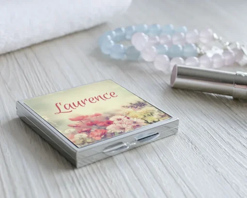 Bracelet Jonc gravé Je t'aime maman Argent rosé et son miroir personnalisable|Cadeaux.com Discount