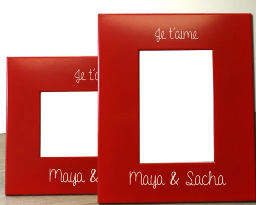 Cadre métal rouge gravé Passion|Cadeaux.com Discount