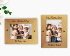 Cadre photo en bois gravé - Grand-Père|Cadeaux.com Outlet
