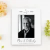 Cadre photo en métal blanc - Deuil|Cadeaux.com New