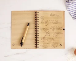 Cahier en bois - Recettes|Cadeaux.com Online