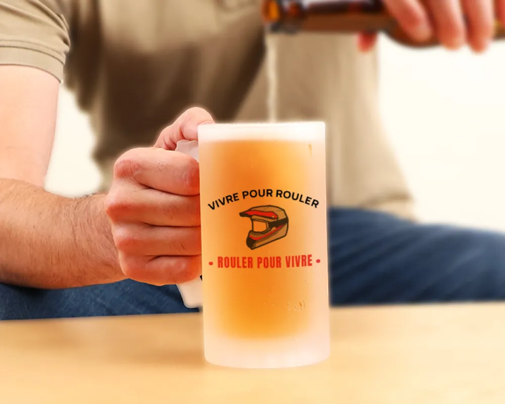 Chope de bière personnalisée - Passion Moto|Cadeaux.com Online