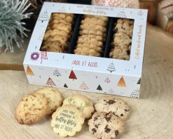 Coffret biscuits Personnalisable - Aux 3 saveurs - Noël|Cadeaux.com Best