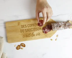 Coffret cuisine - Tablier noir et planche apéro personnalisés|Cadeaux.com Hot