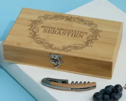 Coffret sommelier personnalisé - 5 accessoires - Bonne dégustation|Cadeaux.com New