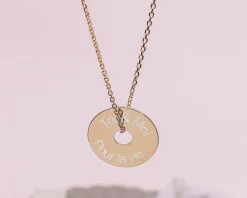 Collier homme personnalisé jeton sur chaîne|Cadeaux.com Discount