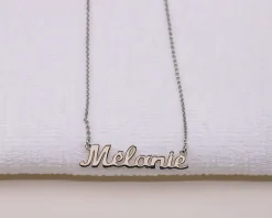 Collier Prénom - Plaqué or 18 carats, Argent ou Argent rosé|Cadeaux.com Discount