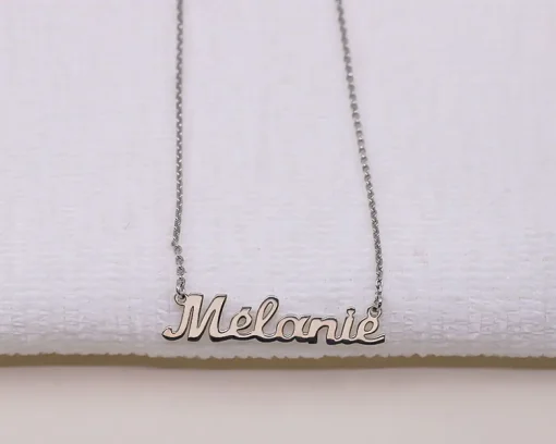 Collier Prénom - Plaqué or 18 carats, Argent ou Argent rosé|Cadeaux.com Discount