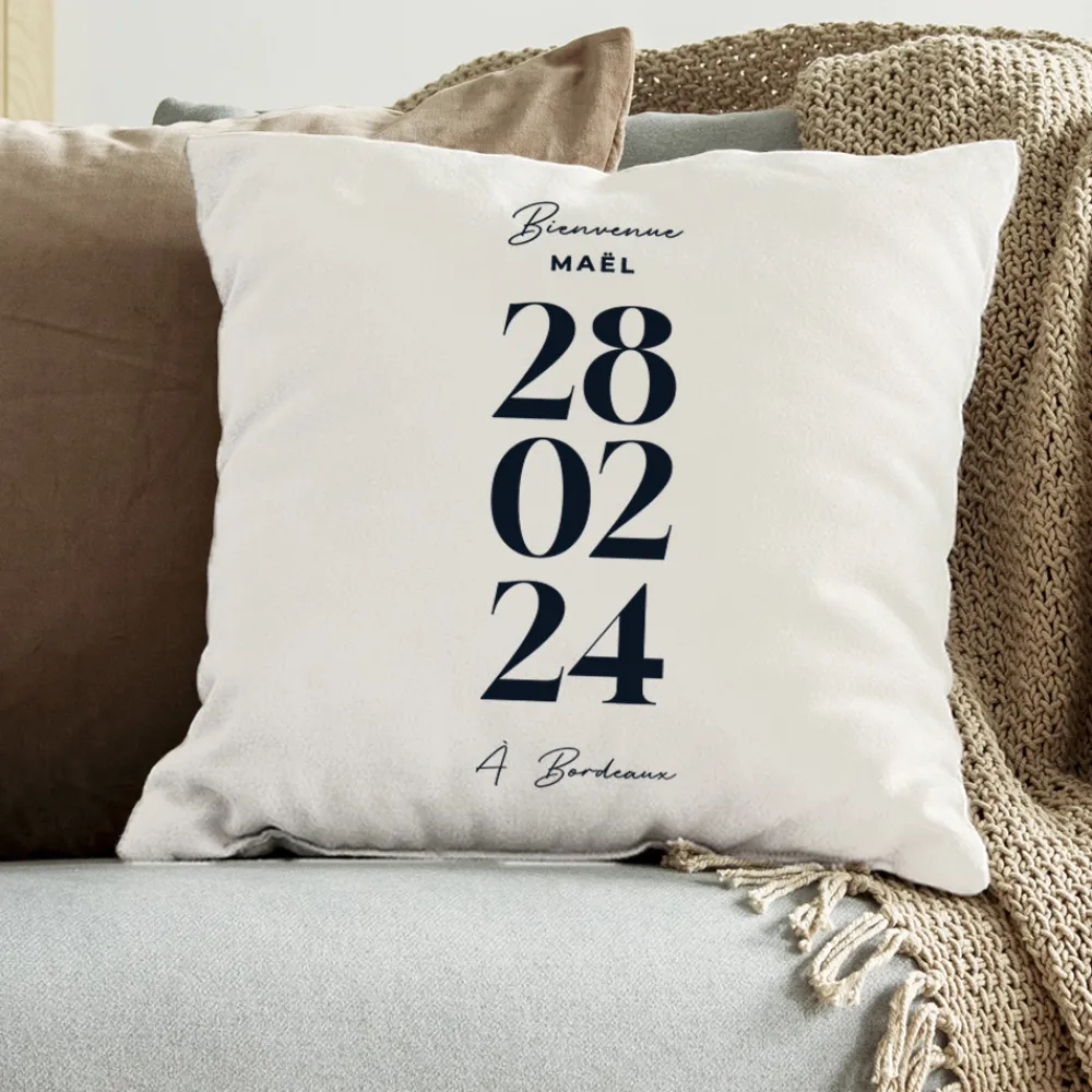Coussin personnalisé - Date Marquante|Cadeaux.com Clearance