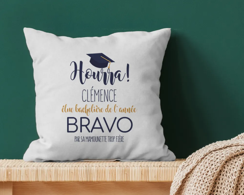 Coussin personnalisé - Diplômé(e)|Cadeaux.com Best
