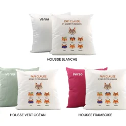 Coussin personnalisé - Papi Renard et sa meute|Cadeaux.com Outlet