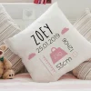 Coussin personnalisé bébé - Naissance Rose|Cadeaux.com Clearance
