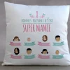 Coussin personnalisé femme - Family Circus|Cadeaux.com Clearance