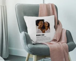 Coussin personnalisé photo - Définition Mamie|Cadeaux.com Clearance