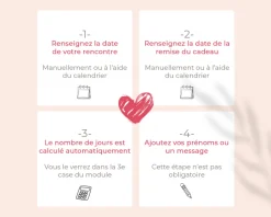 Grande rose en or dans son écrin personnalisable - Aujourd'hui je t'aime depuis|Cadeaux.com Best