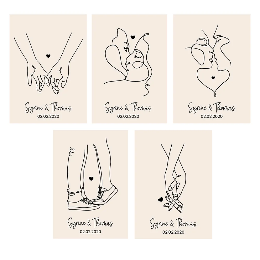 Grande rose en or dans son écrin personnalisable - Dessin au trait|Cadeaux.com Best