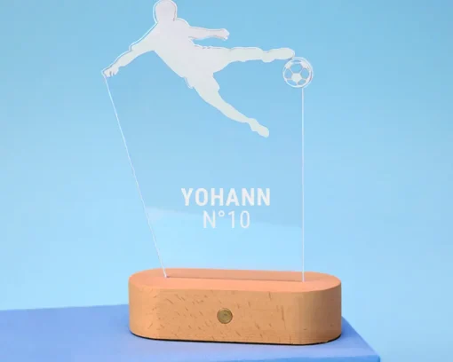 Lampe 3D personnalisée - Football|Cadeaux.com