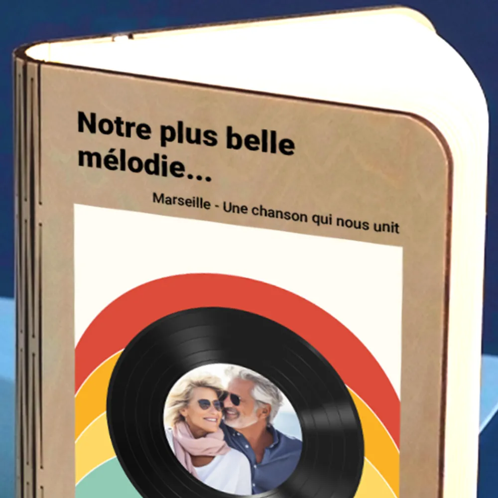 Lampe livre lumineux personnalisé - Retro Vibes|Cadeaux.com Discount