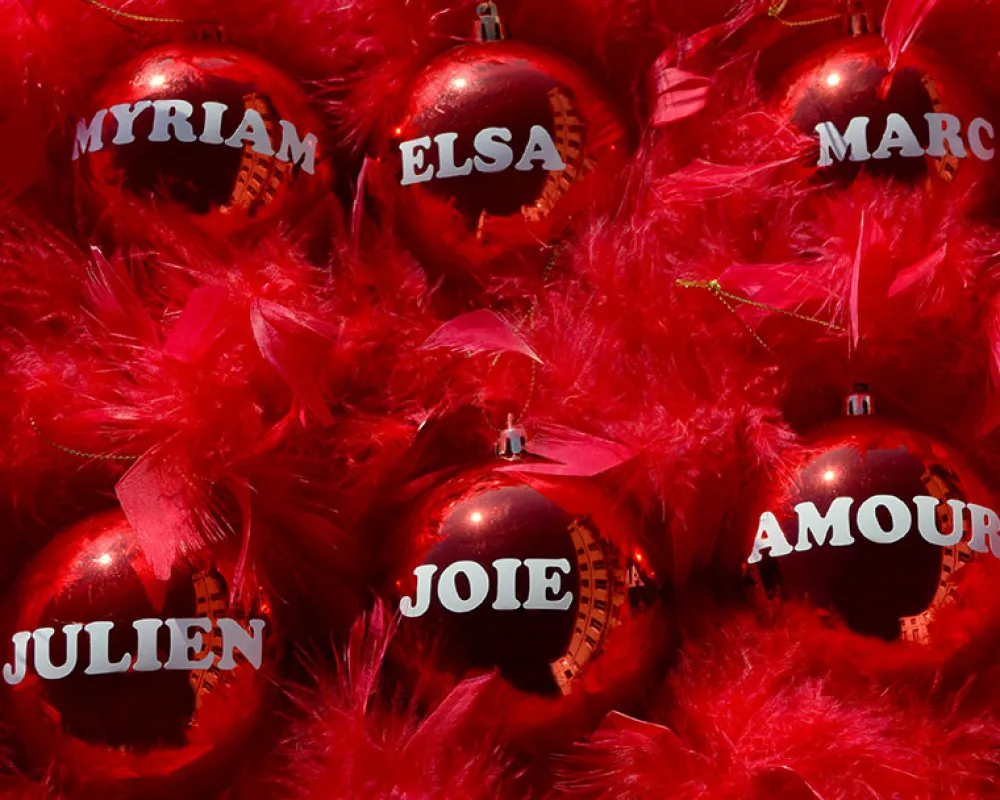 Les six boules de Noël personnalisées|Cadeaux.com New