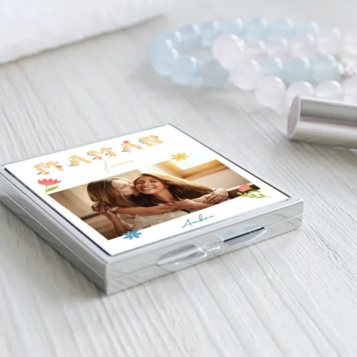 Miroir de sac personnalisable - Amour Fleuri|Cadeaux.com Discount