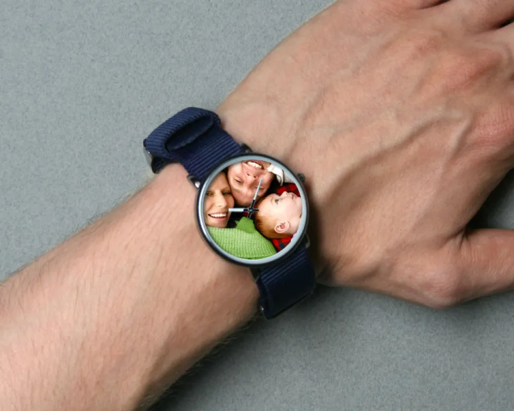 Montre bleu rouge Photo|Cadeaux.com Clearance