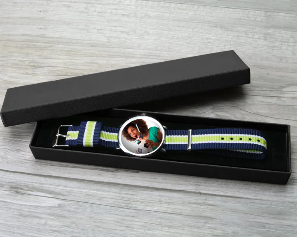 Montre bleu vert Photo|Cadeaux.com Best
