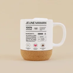 Mug en liège personnalisé - Composition d'une jeune maman|Cadeaux.com Outlet