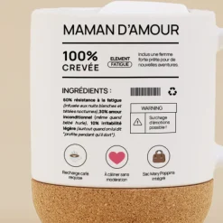 Mug en liège personnalisé - Composition d'une jeune maman|Cadeaux.com Outlet