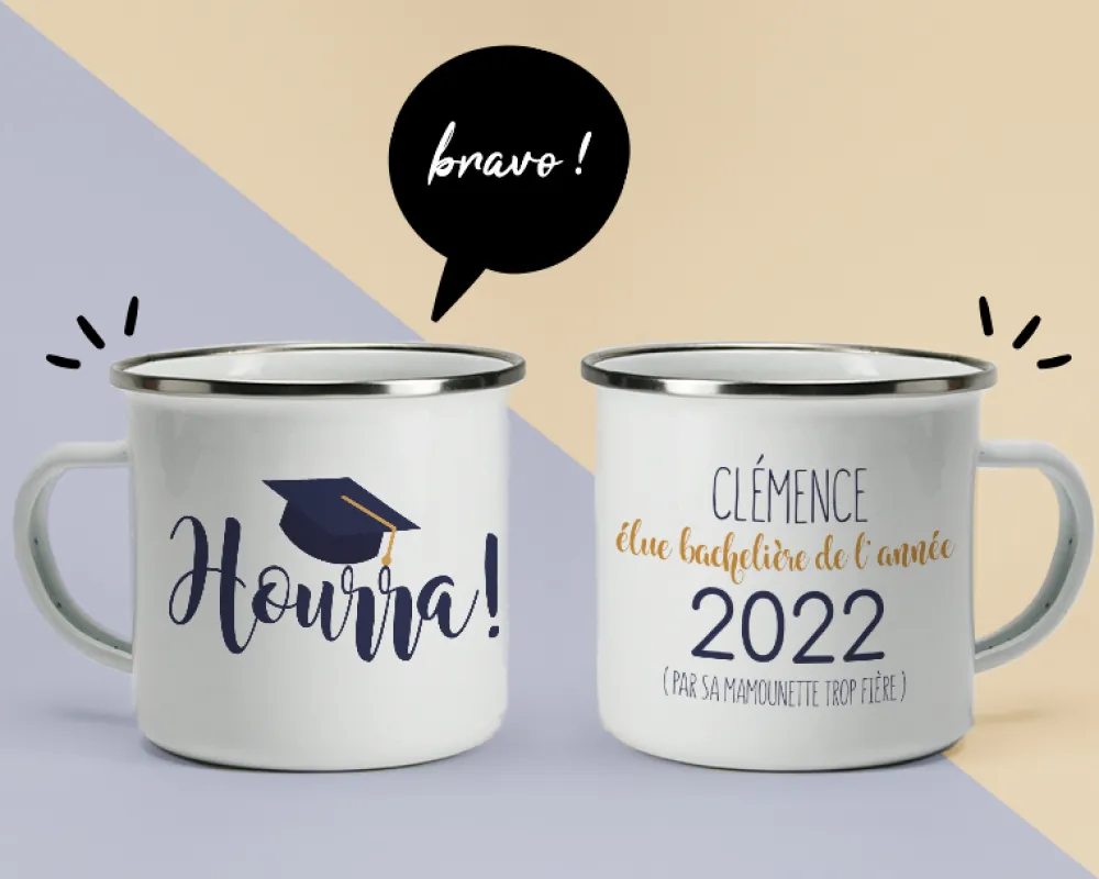 Mug émaillé personnalisé - Diplômé(e)|Cadeaux.com Clearance