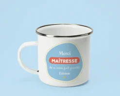Mug émaillé personnalisé - L'Ecole est Finie|Cadeaux.com Sale